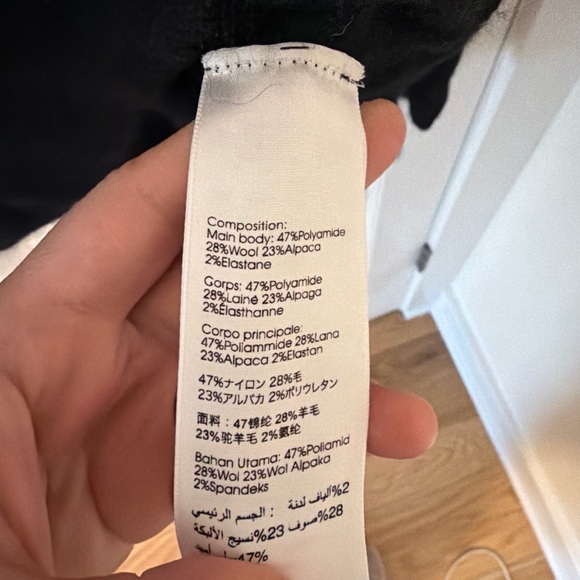 3.1 Phillip Lim Classic Black Crew Neck Bell Sleeve Wool&Alpaca Sweater - Picture 8 of 8